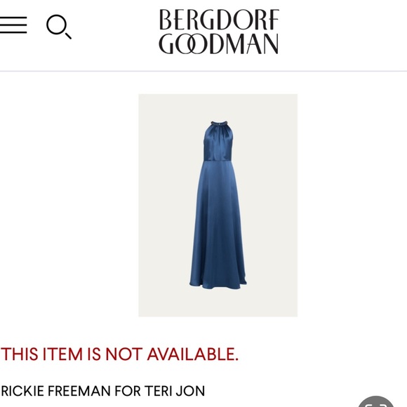 NWT Rickie Freeman for Teri Jon Satin Gown - Picture 8 of 10